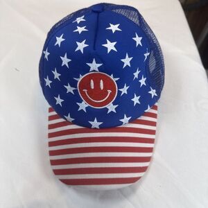 SHEIN Hat Stars And Stripes Red White And Blue NWOT